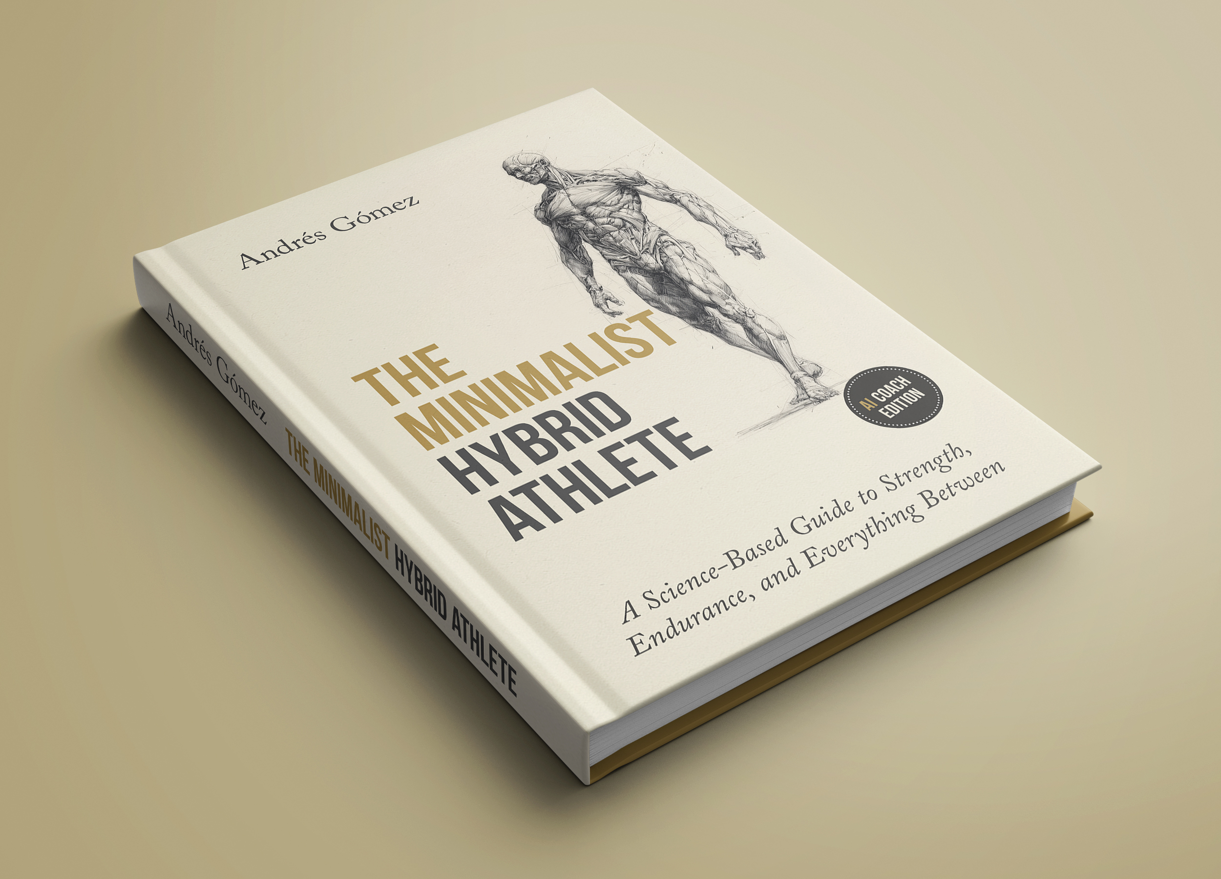 The Minimalist Hybrid Athlete book — angled 3D render